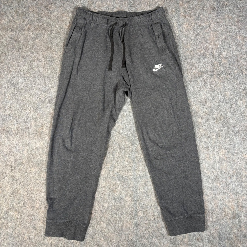 Nike Joggers Mens L Charcoal Grey BV2762 Tapered Sweatpants Joggers‎ Drawstring